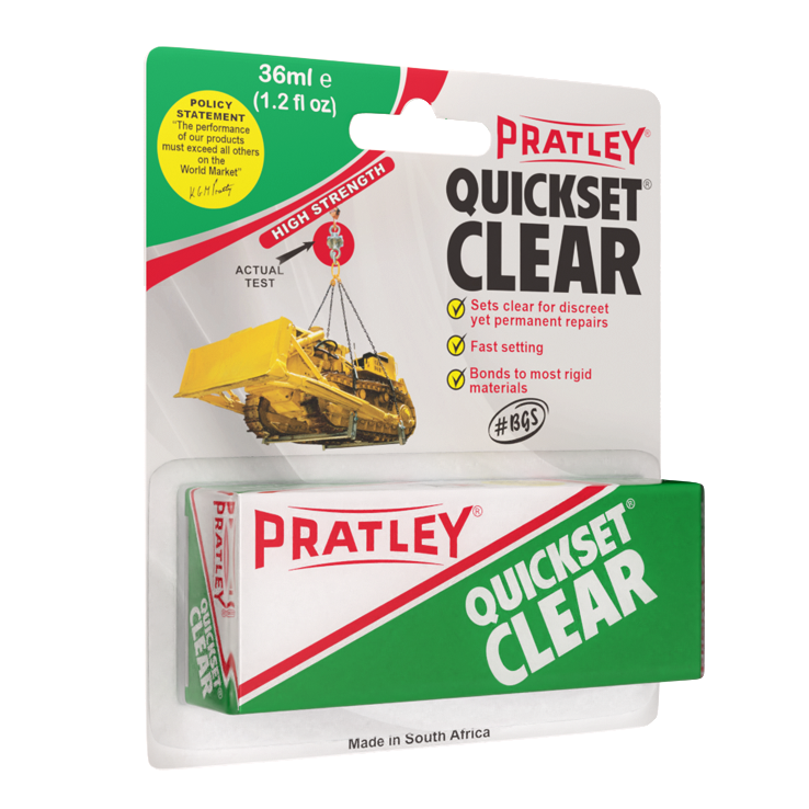 Pratley Quickset Clear 36ml B/P