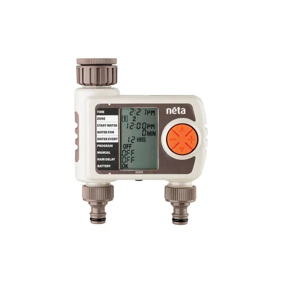 NETA TIMER TAP ELECTRONIC TWO ZONE PL 12MM