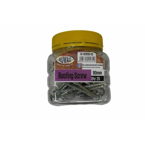 Ruwag 90mm Roofing Screw (25) - Al's Hardware