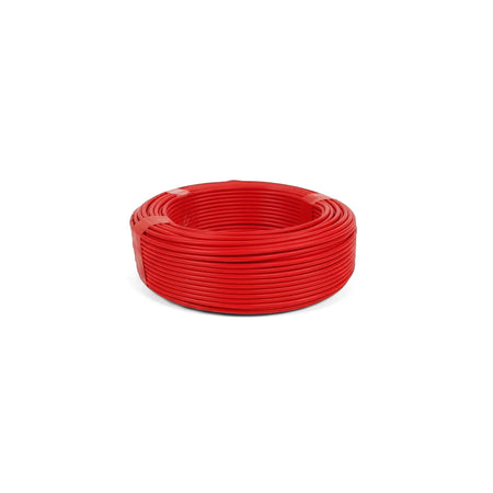 A coiled 1.5mm red GP electrical wire, 50 meters long, suitable for various electrical wiring and cabling applications.