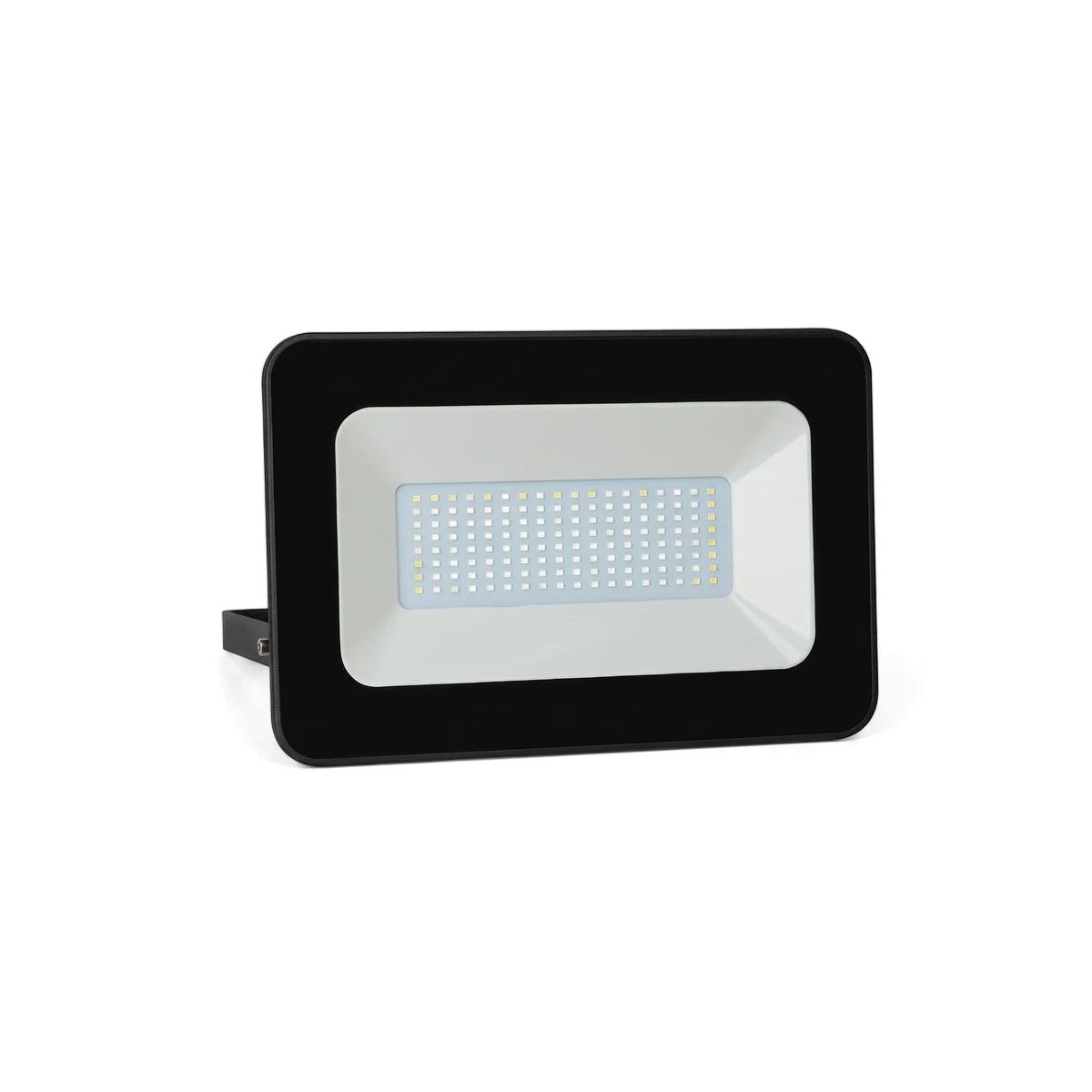 10W LED Compactwhite Floodlight in black and white, featuring an array of bright LED chips and a sturdy mounting bracket.