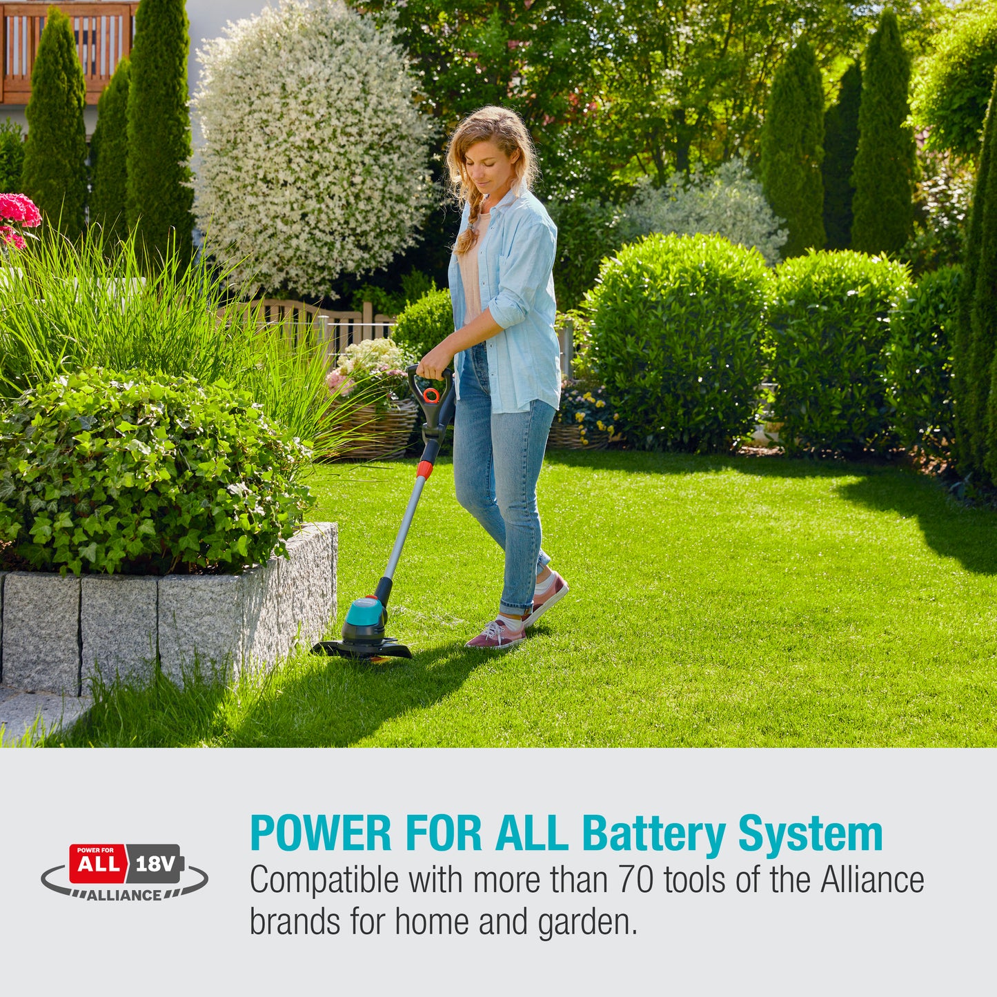 GARDENA Battery Trimmer EasyCut 23/18V P4A SOLO