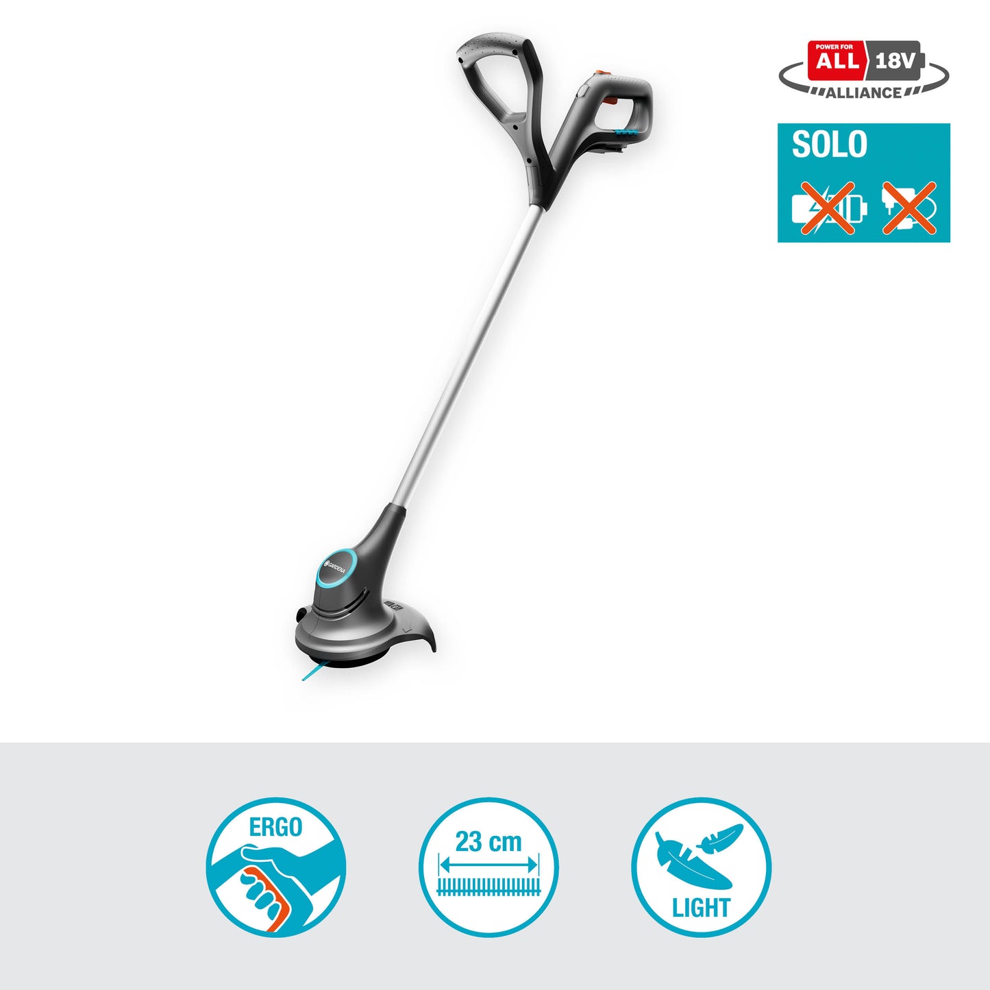 GARDENA Battery Trimmer SmallCut 23/18V P4A SOLO