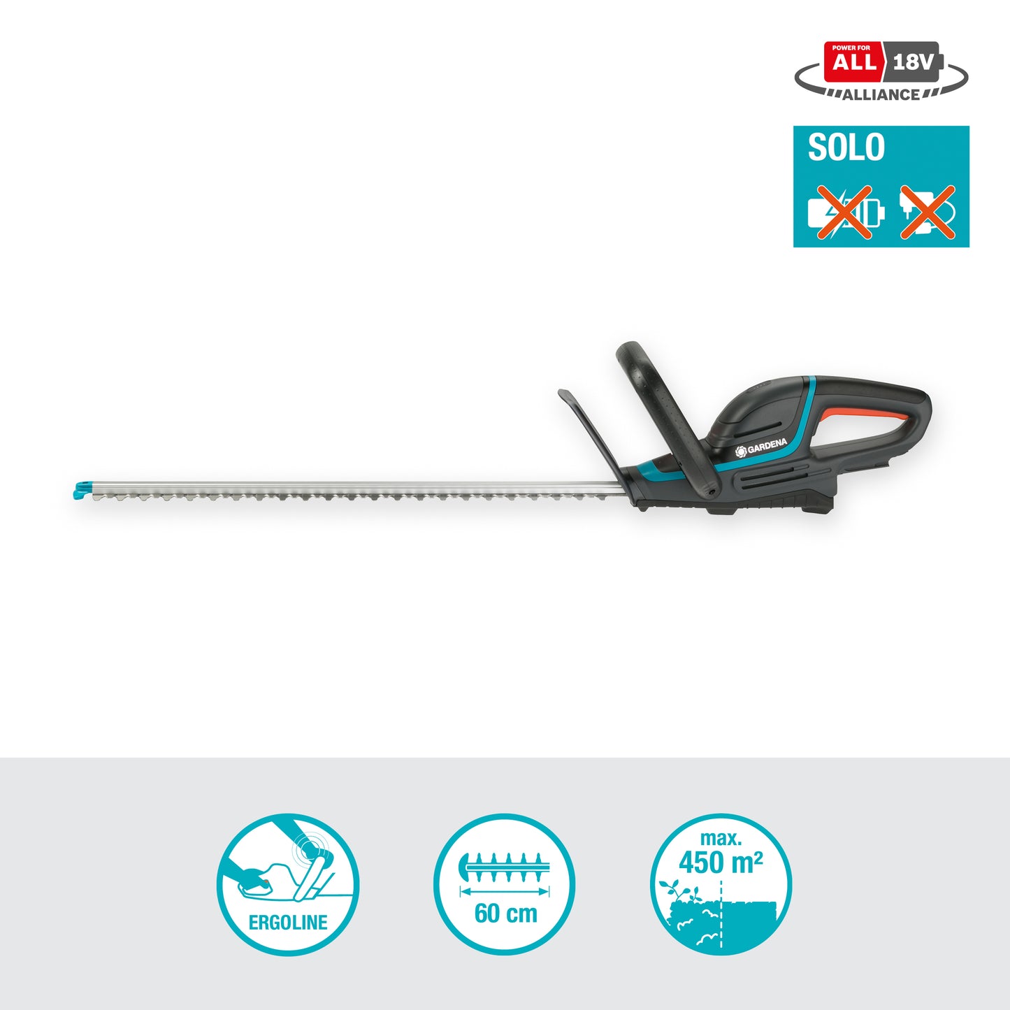 GARDENA Battery Hedge Trimmer Comfort Cut 60/18V P