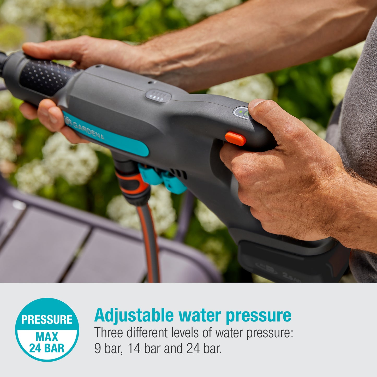 GARDENA Battery Medium Pressure Washer AquaClean 1