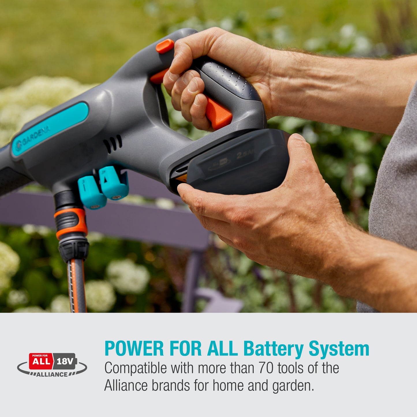 GARDENA Battery Medium Pressure Washer AquaClean 1