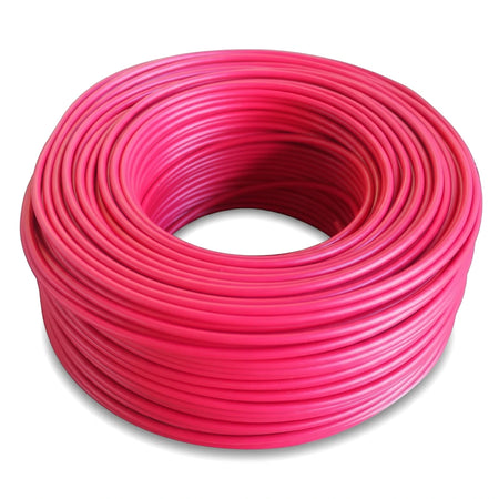 1.5mm GP wire red 30m roll, insulated electrical cable coil for wiring and power connections, side view.