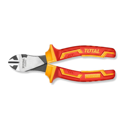 180mm Vde Insulated Heavy Duty Diagonal Cutter with red and yellow handles, featuring the TOTAL brand logo.