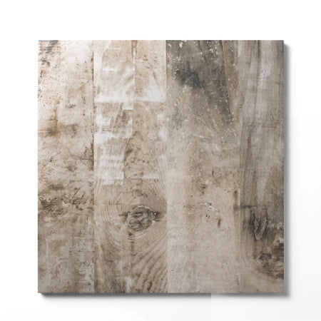 1st Floor 60x60 ceramic tile in a weathered wood-look finish, featuring distinct grain patterns and a prominent knot.