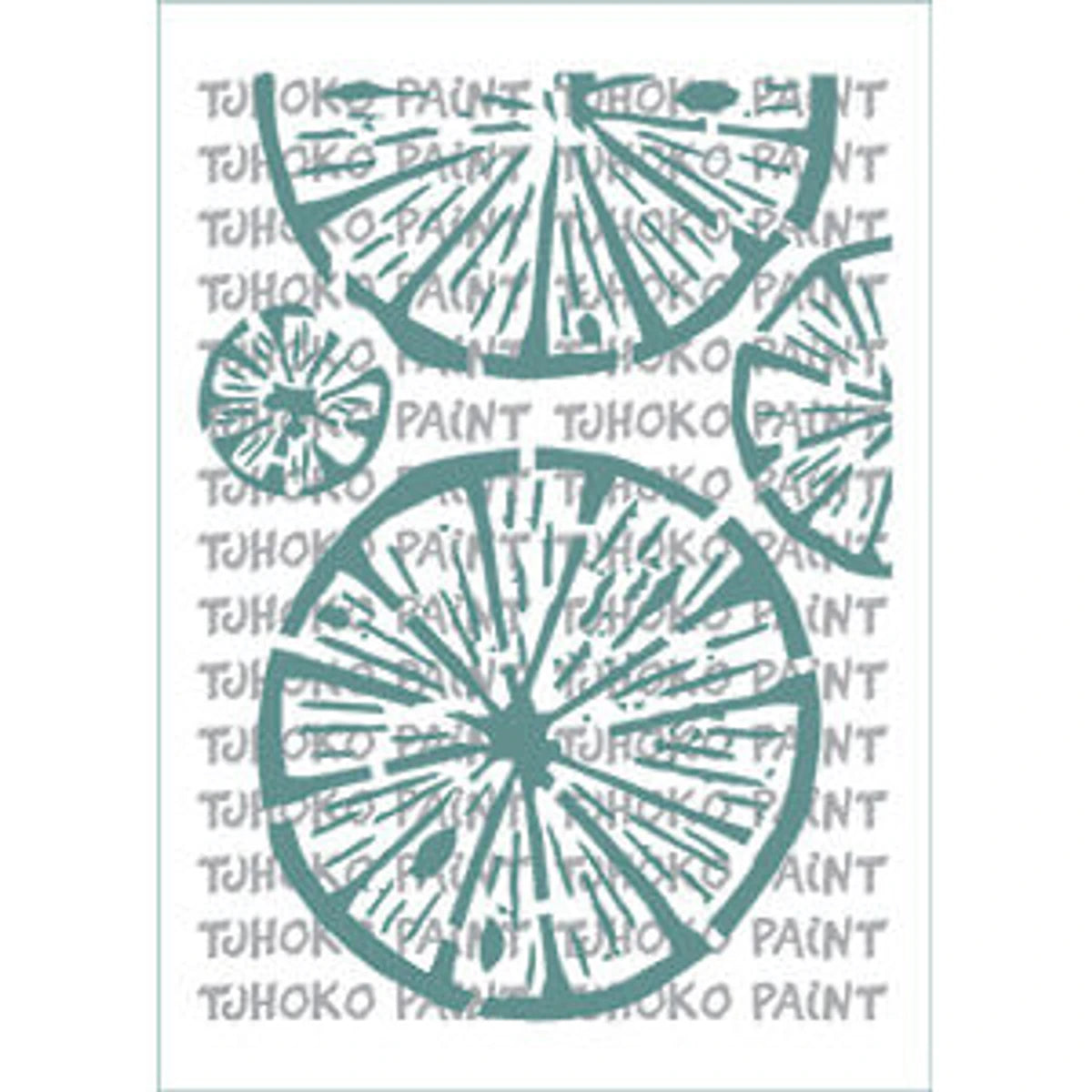 Reusable 2020-A6-1 Paint Stencils with multiple lemon and lime slice designs for crafting projects.