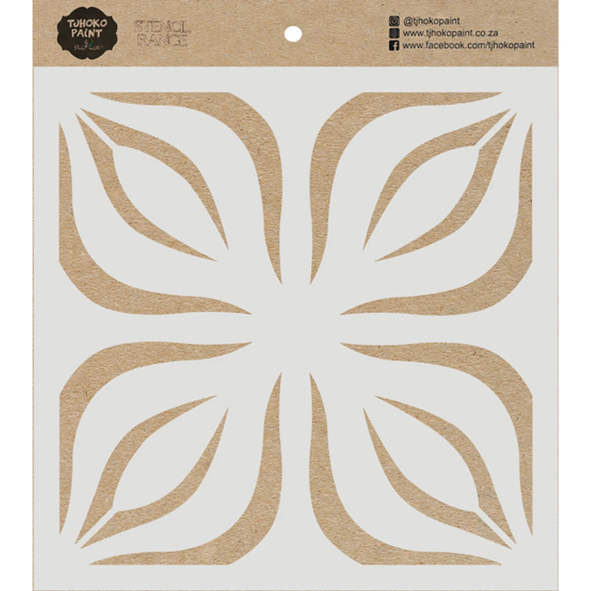 2024-150-7 Floral Radiance Paint Stencils featuring an intricate geometric floral design in a square format.