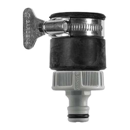GARDENA TAP CONNECTOR ROUND+H/CLAMP 19.0MM/12.5MM