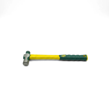 300G Nc Lashe Ball Peen Hammer with a metallic head and a yellow handle featuring a green textured grip.