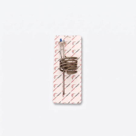 4Kw Spiral Hard Water Element Geyser Element, silver metal coil with blue cap, packaged on a branded white card.