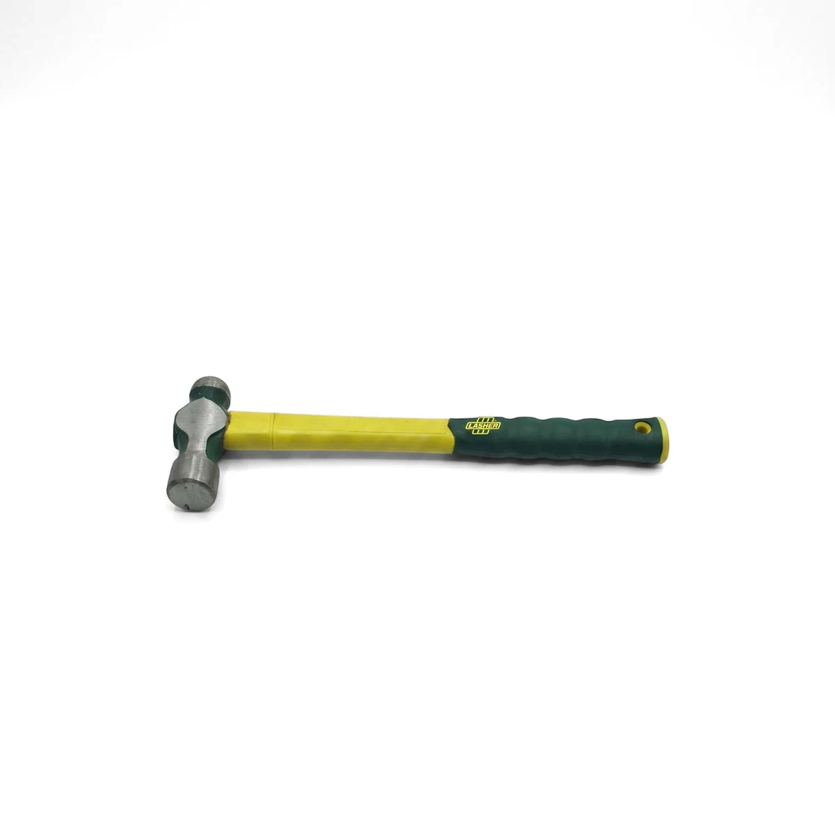 500G S/Grip H Ball Peen Hammer with a metal head and a yellow and green rubber-grip handle, shown horizontally.