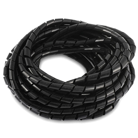 9mm Spiral Wrapping Black cable management wrap, black plastic spiral sleeve coiled for bundling wires and cords