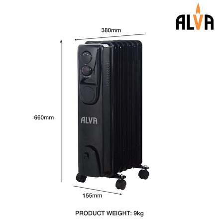 Alva 7 Fin 1500W Oil Heater