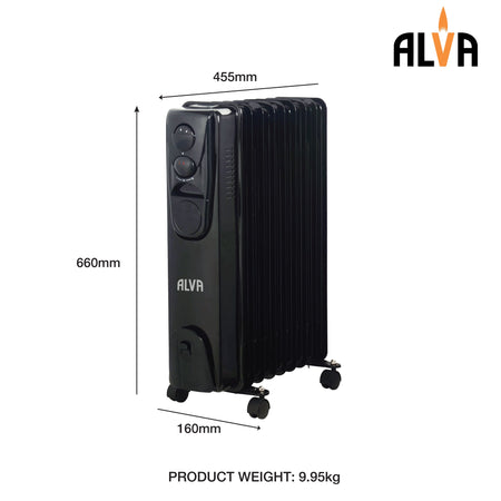 Alva 9 Fin 2000W Oil Heater