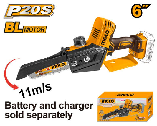 INGCO Cordless Lithium-Ion Mini Chain Saw (20V)