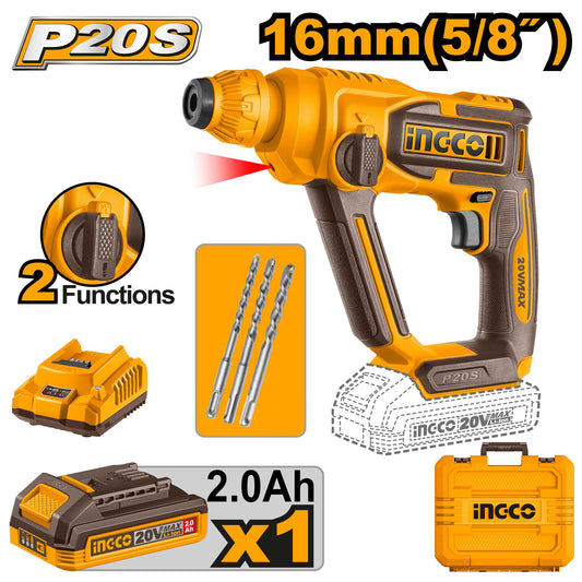 INGCO C/L Rotary Hammer 1.5J ACC
