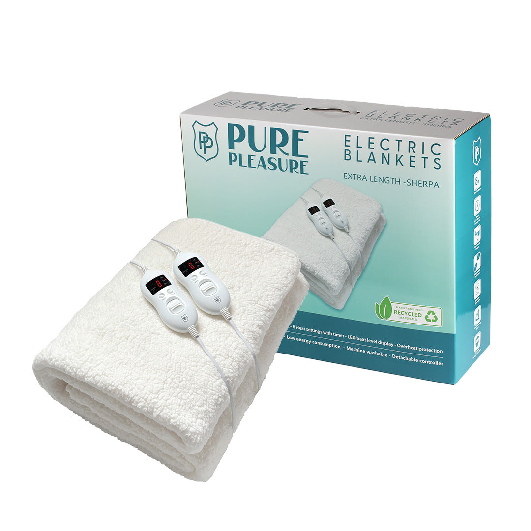 Pure Pleasure King Extra Length Fitted Electric Blanket With Skirt