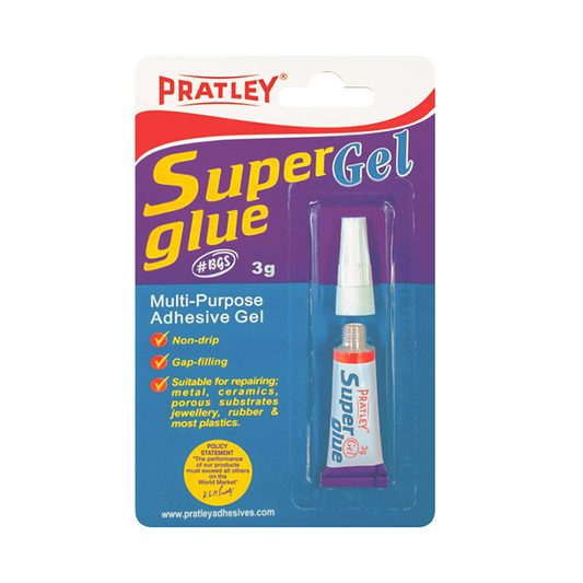 Pratley Superglue Gel 2g Bubble Pack