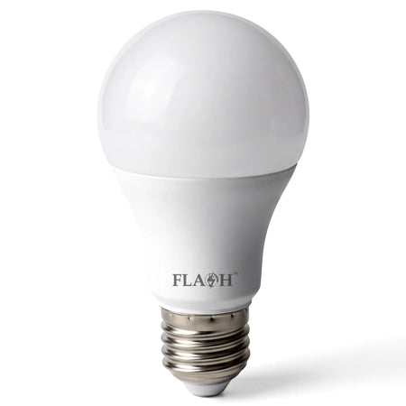 A60 6W LED bulb, white finish with E27 base, energy-saving lighting suitable for home and office use.
