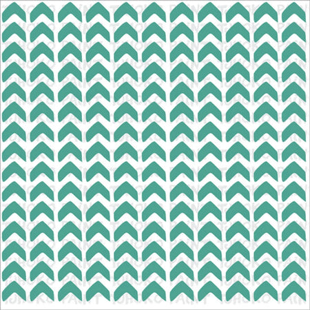 Abstract pattern of teal hand-drawn chevron shapes repeating vertically on a white background, ideal for a paint stencil.