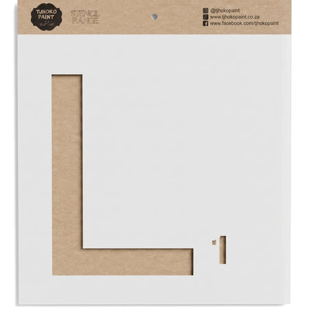 Kraft paper stencil for painting, featuring the letter L and the number 1, for creative home decor and craft projects.