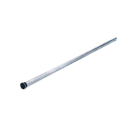 Silver cylindrical 200Lt anode with a black cap, positioned diagonally on a white background.