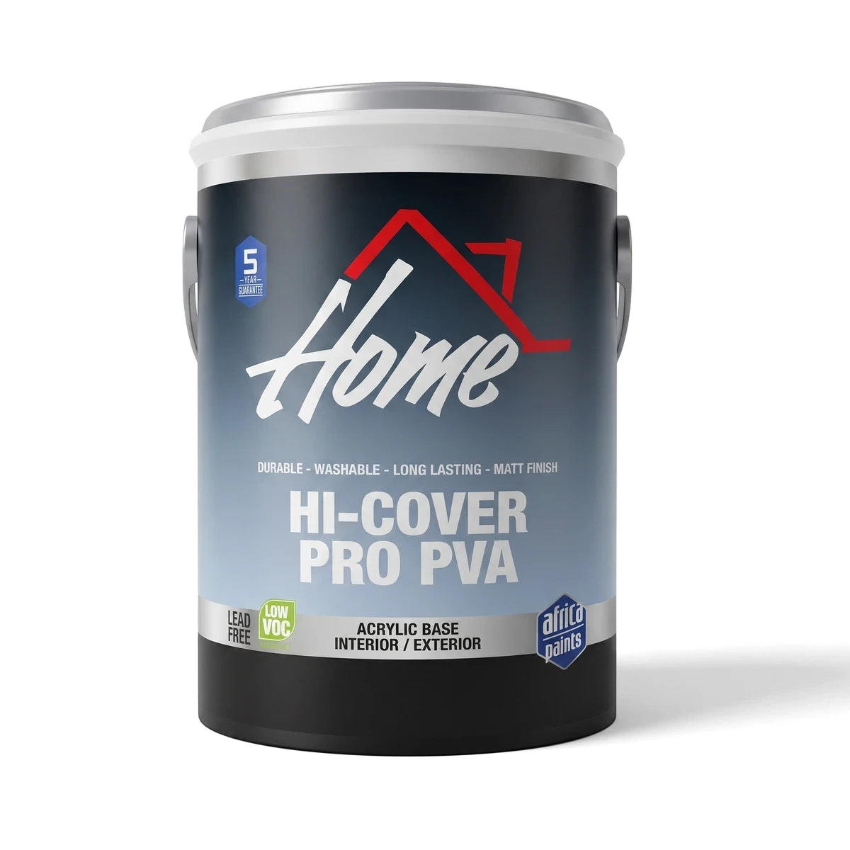 APCOL Ubuntu PVA 20L paint bucket with blue and black label, front view of acrylic base interior/exterior paint.