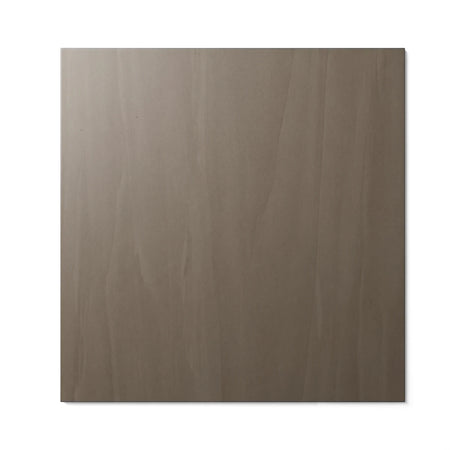 Arista Perta 60X60 ceramic tile sample in an earthy brown tone with subtle surface texture, shown from a direct overhead