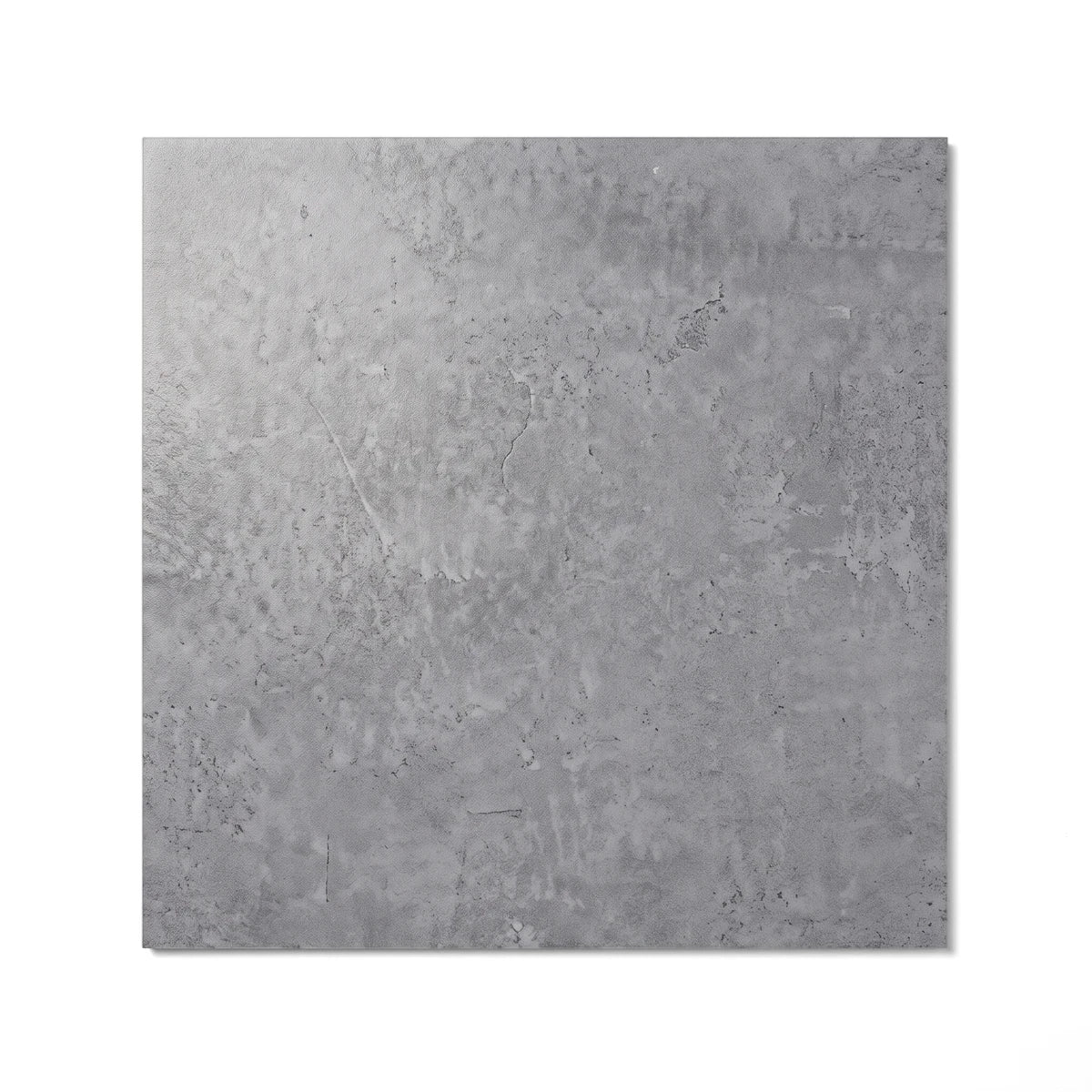 Basali Silverstone 40x40cm ceramic tile with a subtle grey textured finish, viewed from directly above.