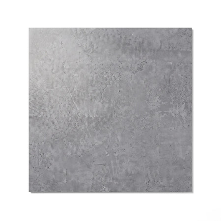 Basali Silverstone 40x40cm ceramic tile with a subtle grey textured finish, viewed from directly above.
