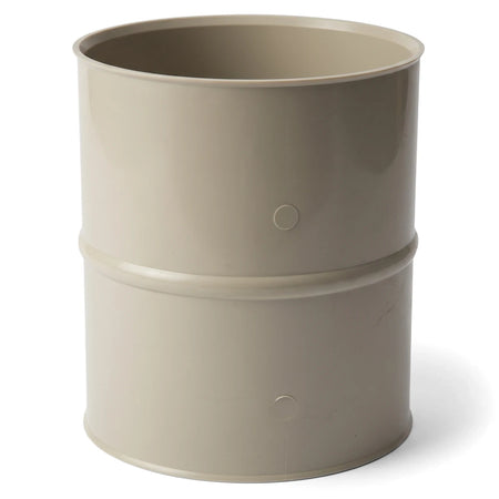 Beige Pvc Underground Push-Fit Twin-Wall Double Socket, shown in a vertical orientation.