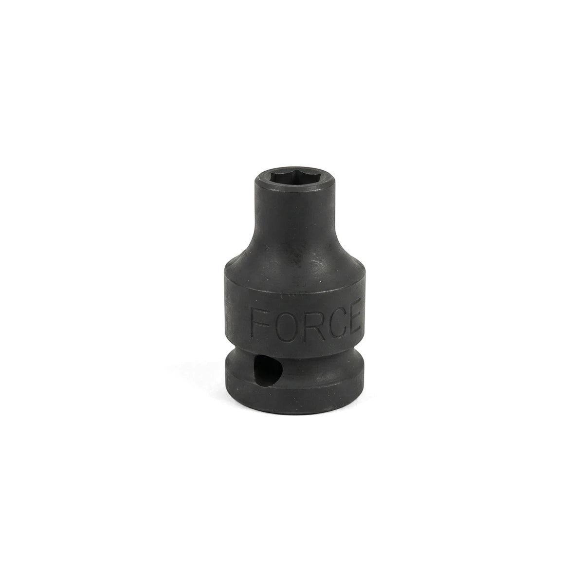 Black 1/2-Inch Drive 6-Point Deep Hex Socket, 27mm, a durable tool for automotive and industrial applications.