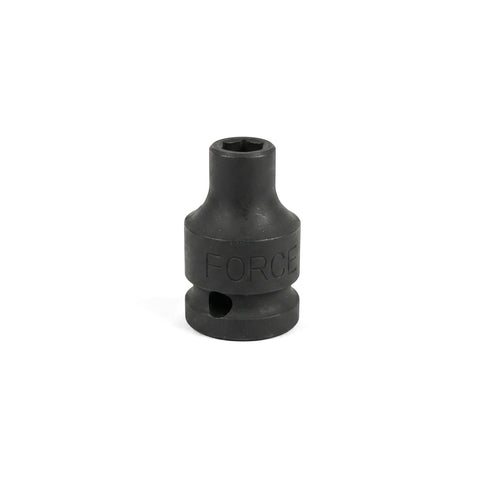 Black 1/2-Inch Drive 6-Point Deep Hex Socket, 27mm, a durable tool for automotive and industrial applications.