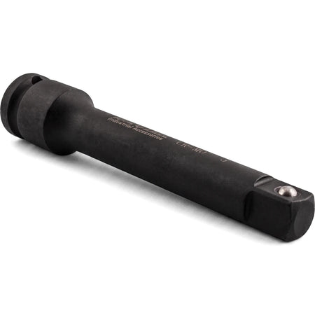Black 1/2-inch drive extension bar 127mm, made of durable metal, for increasing reach and torque in automotive and