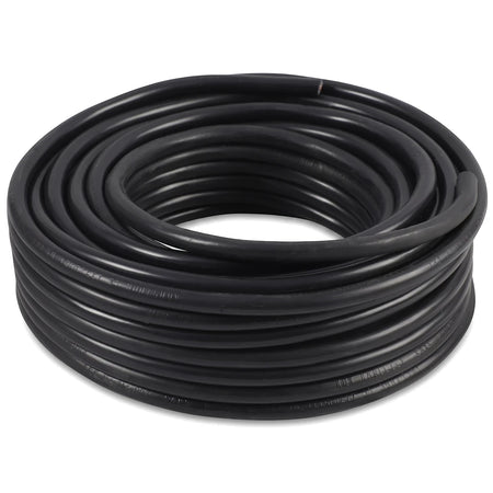 Black 1.5 X 3 Core Cabtyre 5M electrical wire and cable, tightly coiled, against a white background.