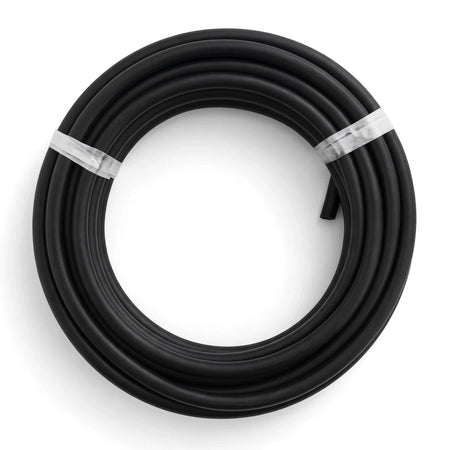 Black 2.5mm X 2 + Earth Surf Rnd electrical wire, 10 meters in length, neatly coiled and tied for storage.