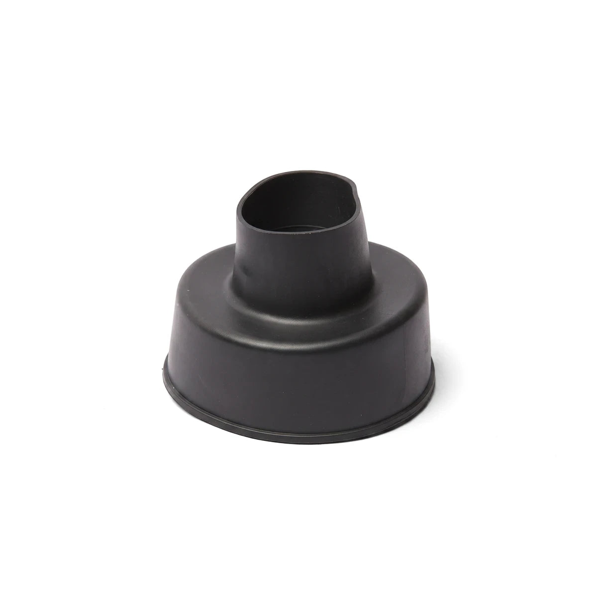 A black conical 32mm flush pipe fitting made of durable material, ideal for plumbing installations, presented on a plain
