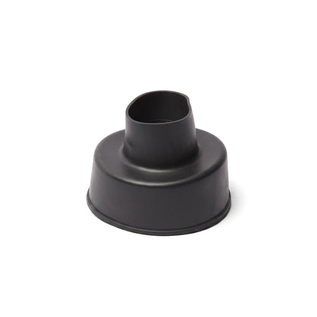 A black conical 32mm flush pipe fitting made of durable material, ideal for plumbing installations, presented on a plain
