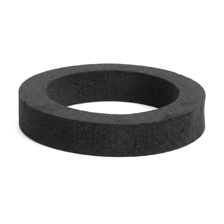 Black foam ring, circular, 105mm x 75mm x 20mm, designed for use with a close coupled toilet.