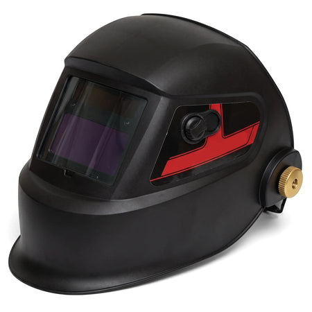 Black Non-Adjustable Magnum S welding helmet, shown from a slightly angled side view, ideal for industrial protection.