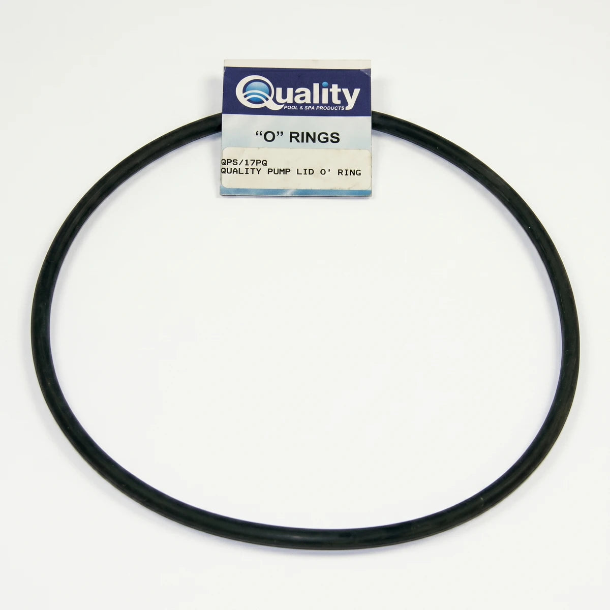 Black replacement pump lid o-ring with a white and blue 'Quality O-Rings' label, designed to fit Superflo pumps.