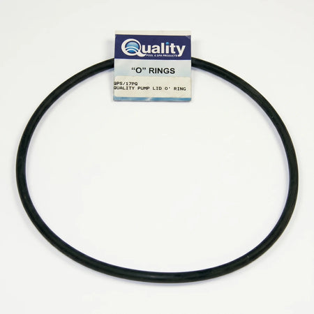 Black replacement pump lid o-ring with a white and blue 'Quality O-Rings' label, designed to fit Superflo pumps.