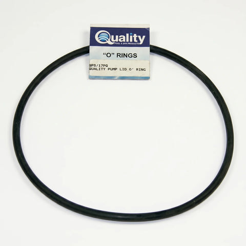 Black replacement pump lid o-ring with a white and blue 'Quality O-Rings' label, designed to fit Superflo pumps.