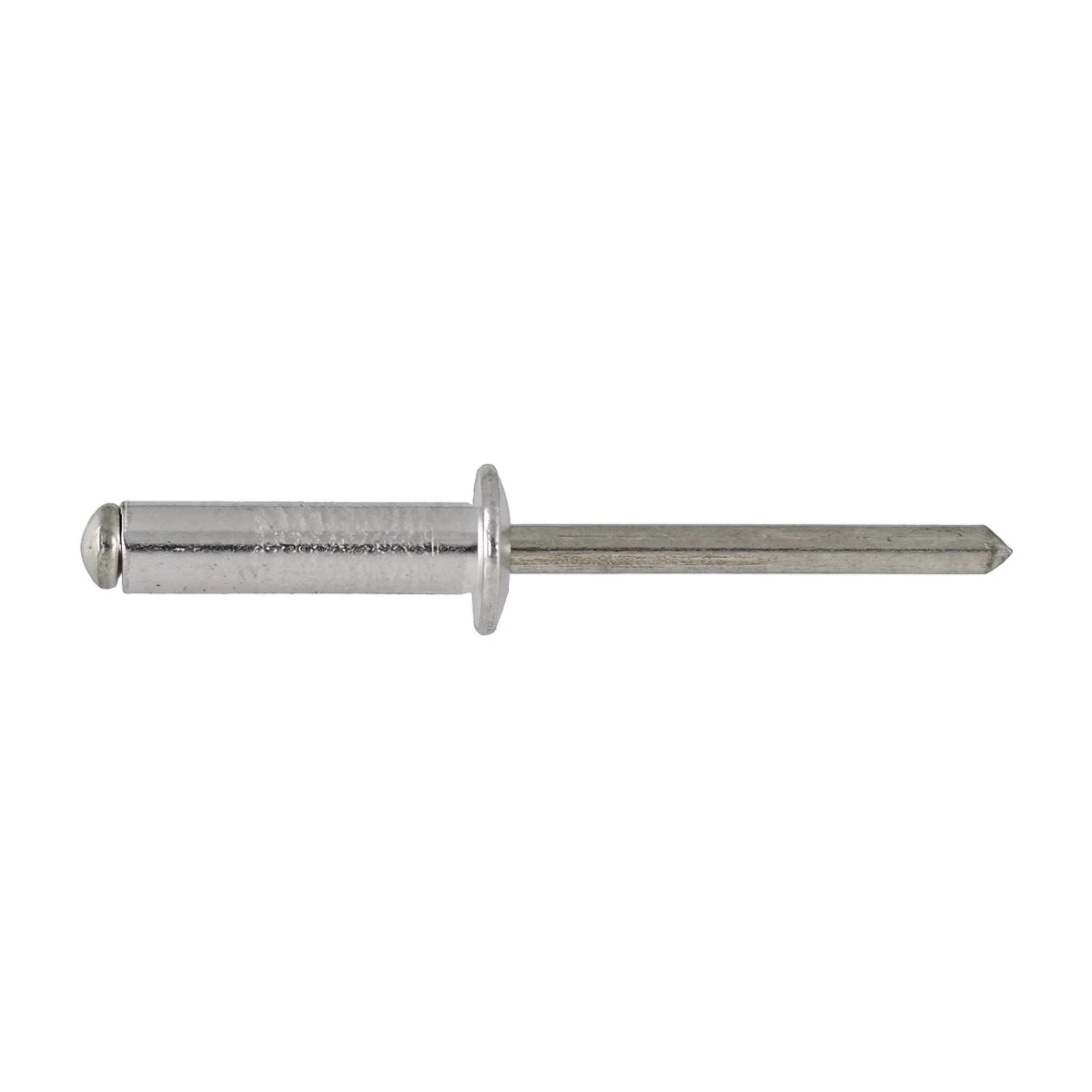 A single silver metallic blind rivet, 3.2 X 6mm in size, shown horizontally against a clean white background.