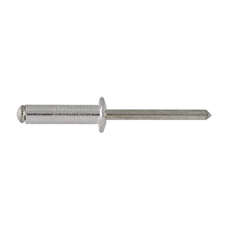 A single silver metallic blind rivet, 3.2 X 6mm in size, shown horizontally against a clean white background.