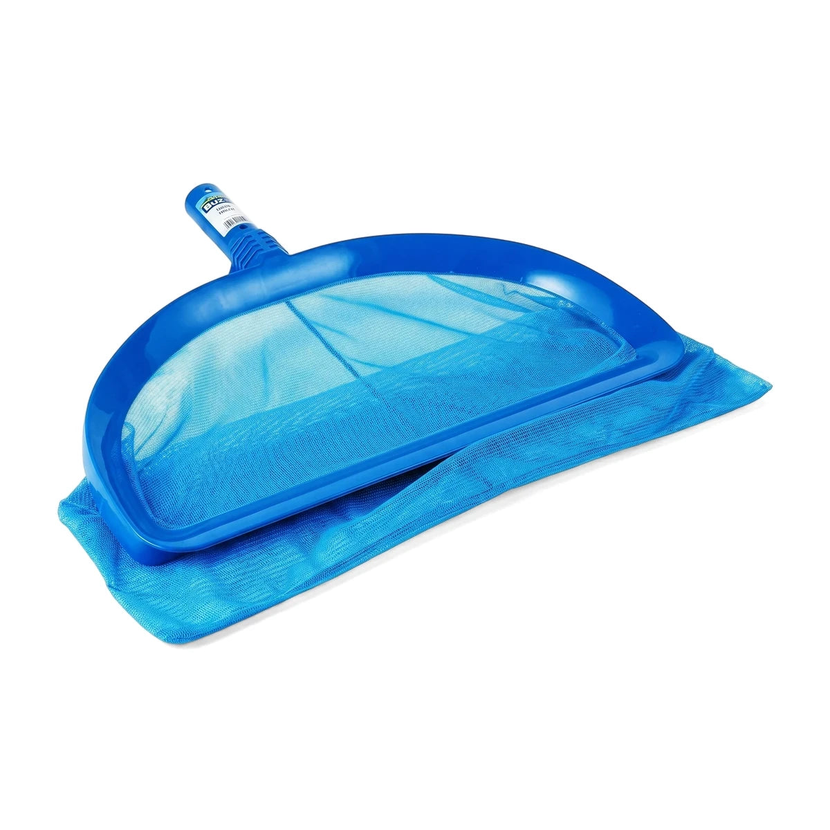 Blu52 Swimming Pool Deep Leaf Rake Net, featuring a durable blue plastic frame and fine mesh net for effective pool cleaning.